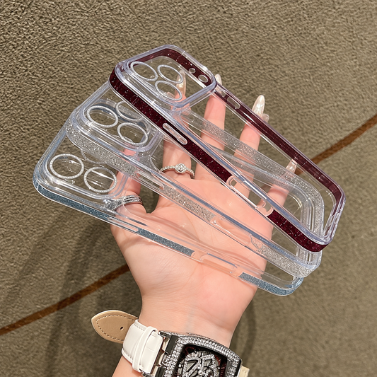 Crystal Glitter Frame Clear Case