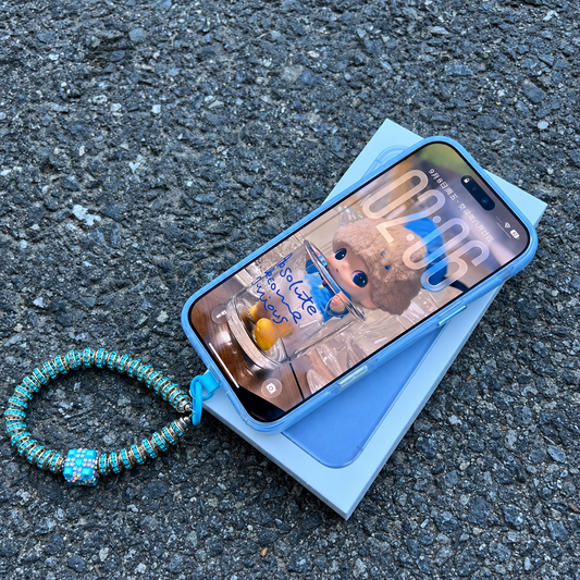 Blue Star iPhone Case with Beaded Charm