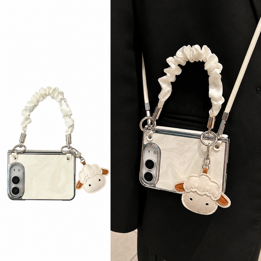 Pearl Lamb Crossbody Phone Case