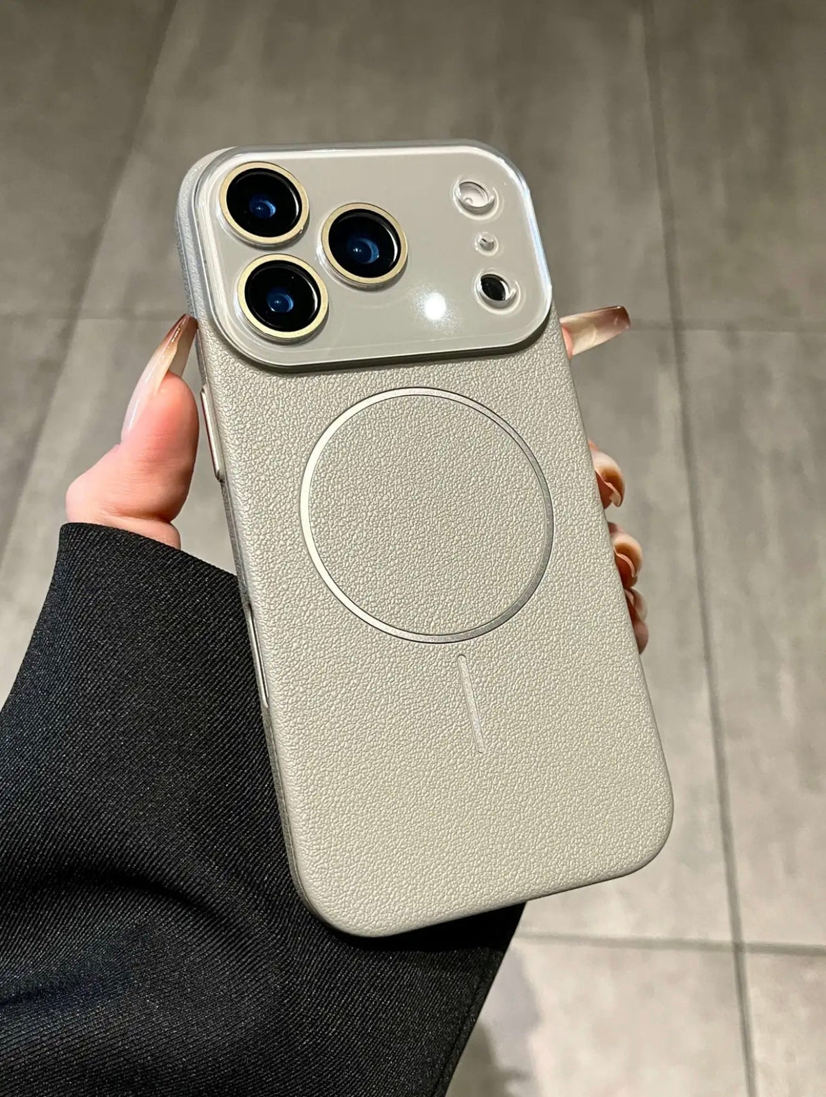 MagSafe Crystal Litchi Grain Case