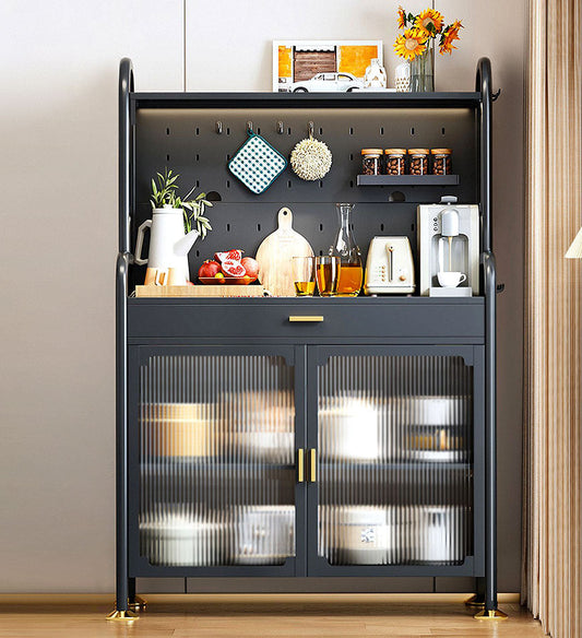 Unique Utopia Kitchen Pantry Storage Cabinet With Pegboard Wall