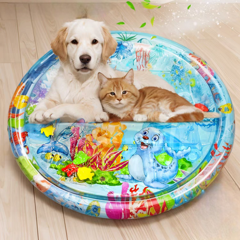 Cat water play mat cat water bed