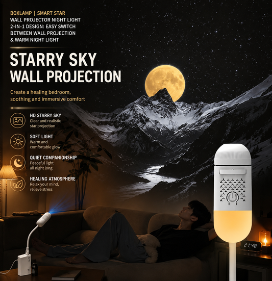 Galaxy Star Projector USB Night Light – Romantic Bedroom & Car Decor ✨
