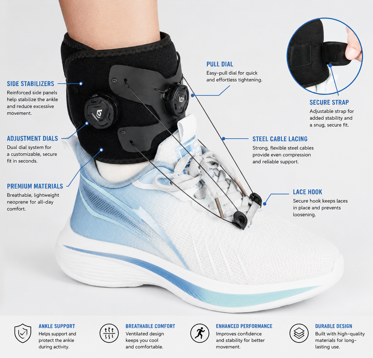 Adjustable Foot Drop Support