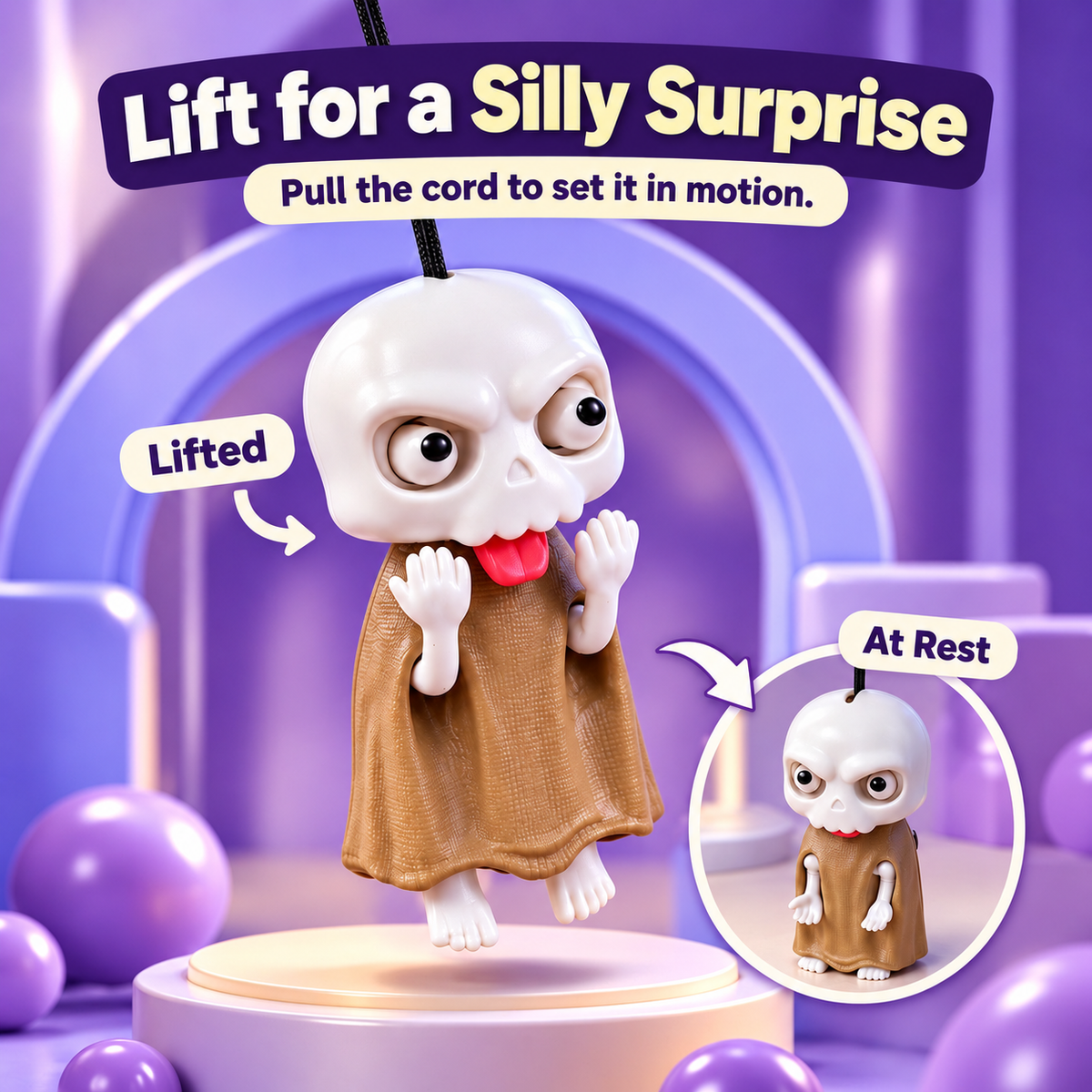Boo Buddy – Cartoon Ghost Figurine Keychain