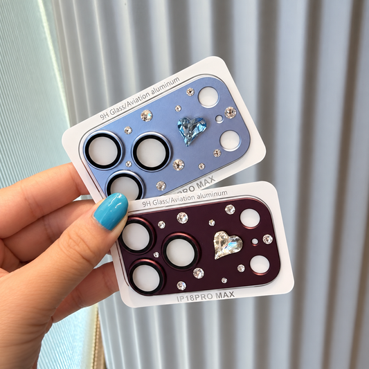Crystal Heart Camera Lens Protector