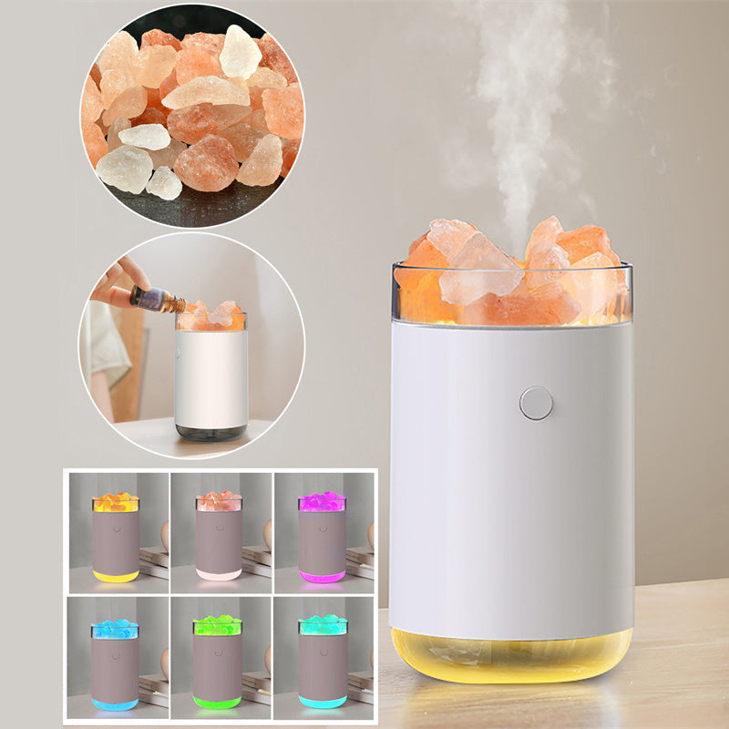 Air Humidifier Crystal Salt Stone Desktop Aromatherapy Essential Oil U ...