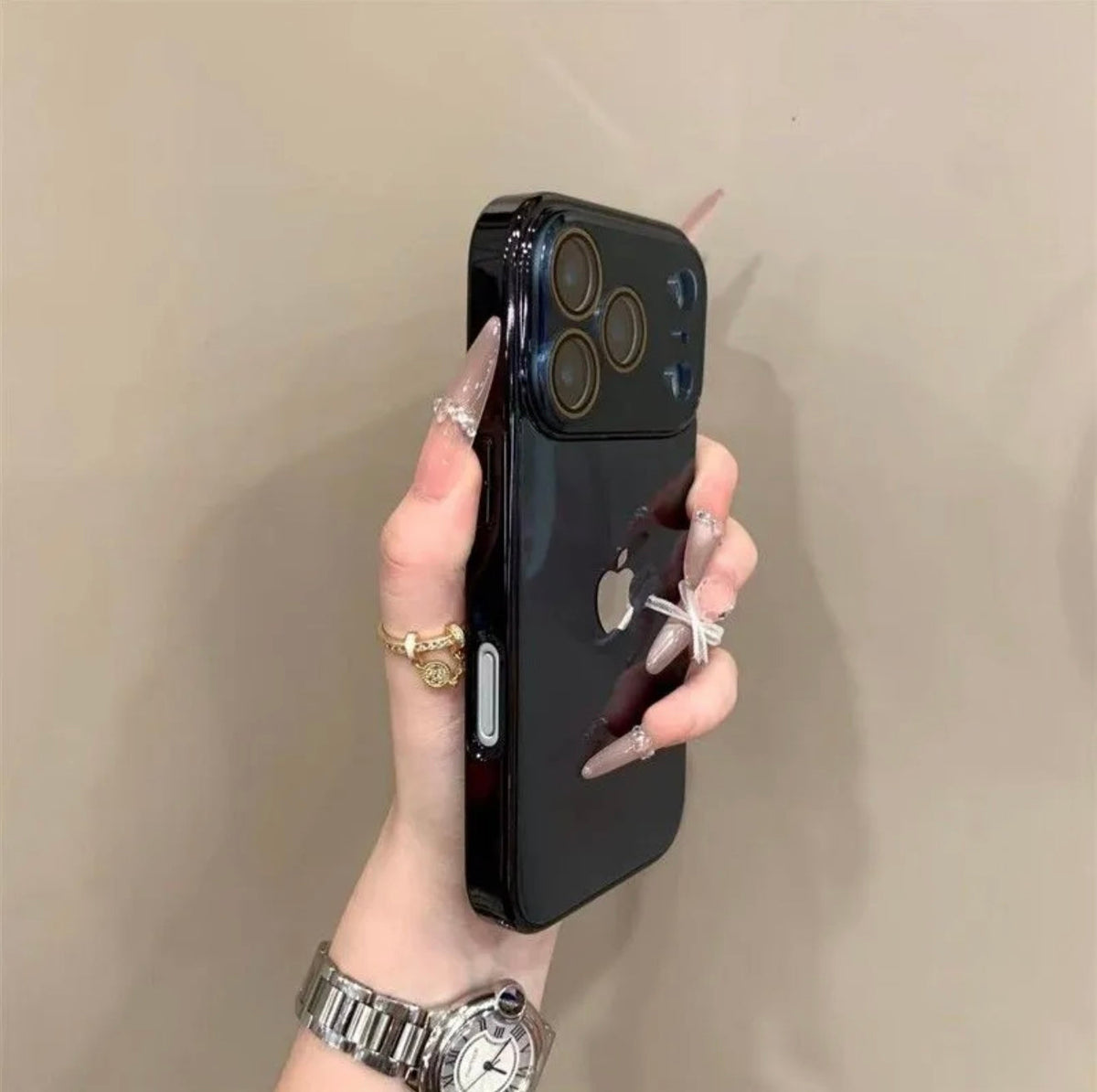 Premium INS Electroplated Glass Case with Camera Guard