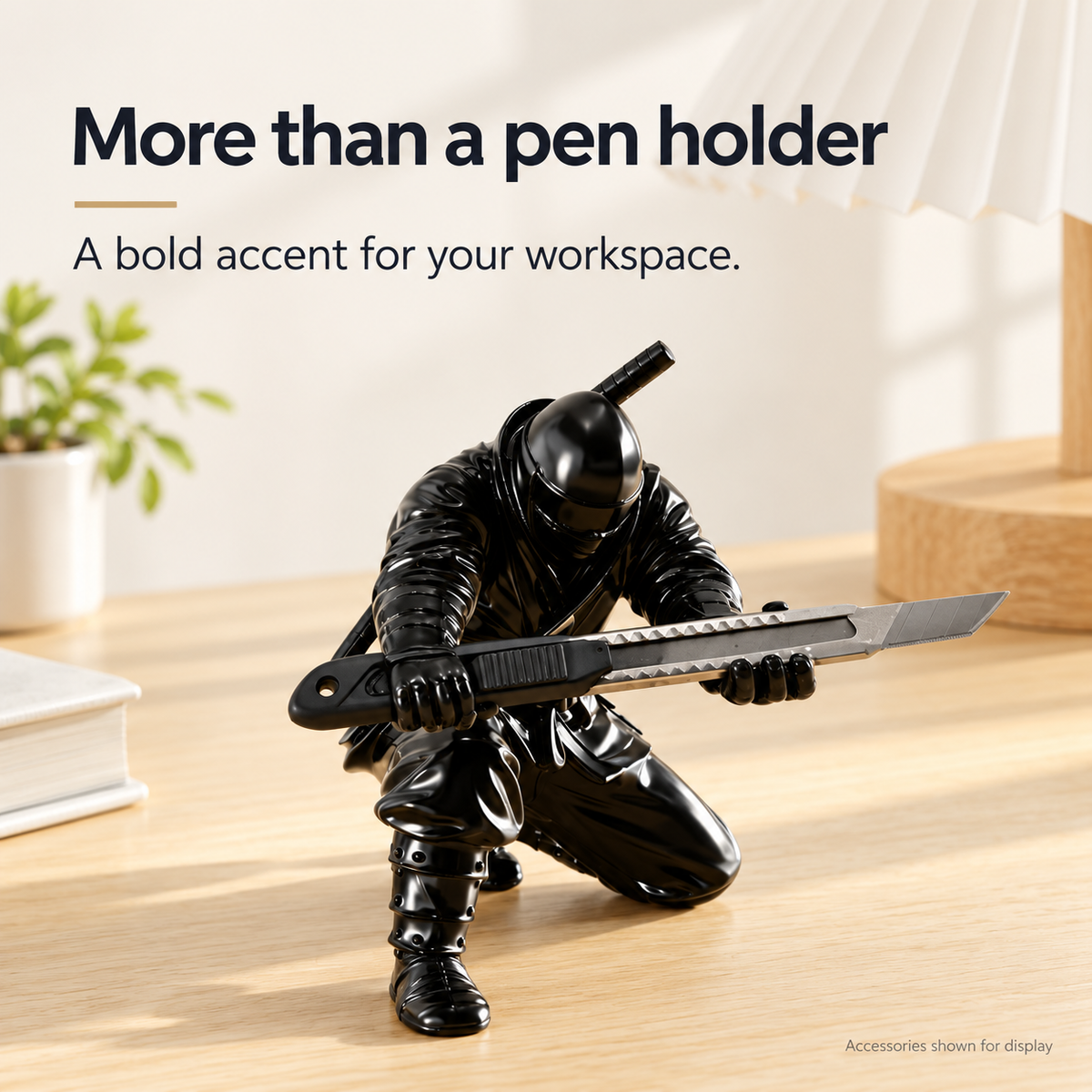 Ninja Pen Holder — Decorative Desk Stand