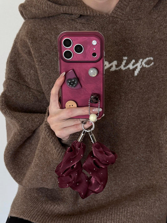 Burgundy Charm iPhone Case