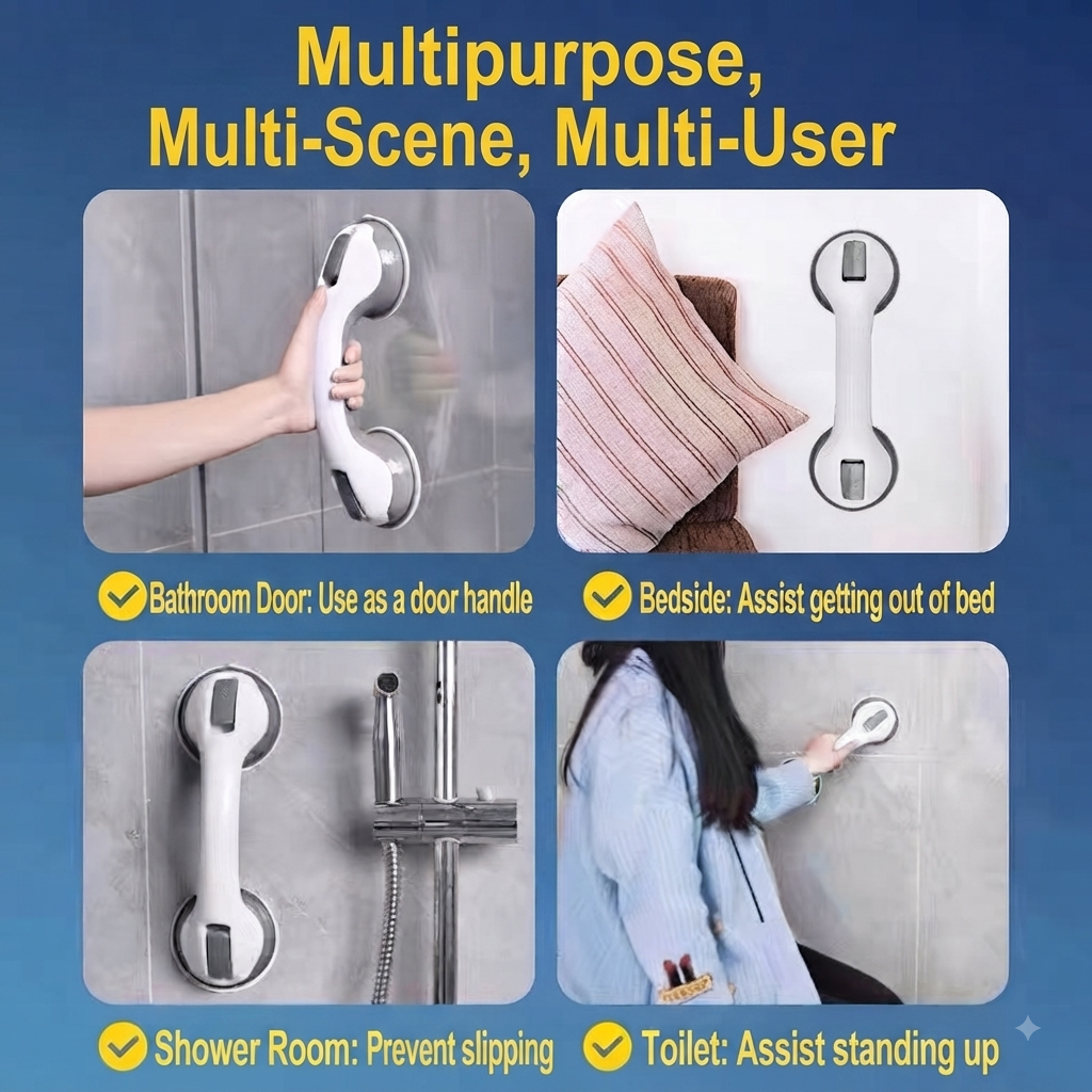 Bathroom safety grab bar, elderly punch-free toilet, disabled non-slip vacuum suction cup, anti-fall handle bar.