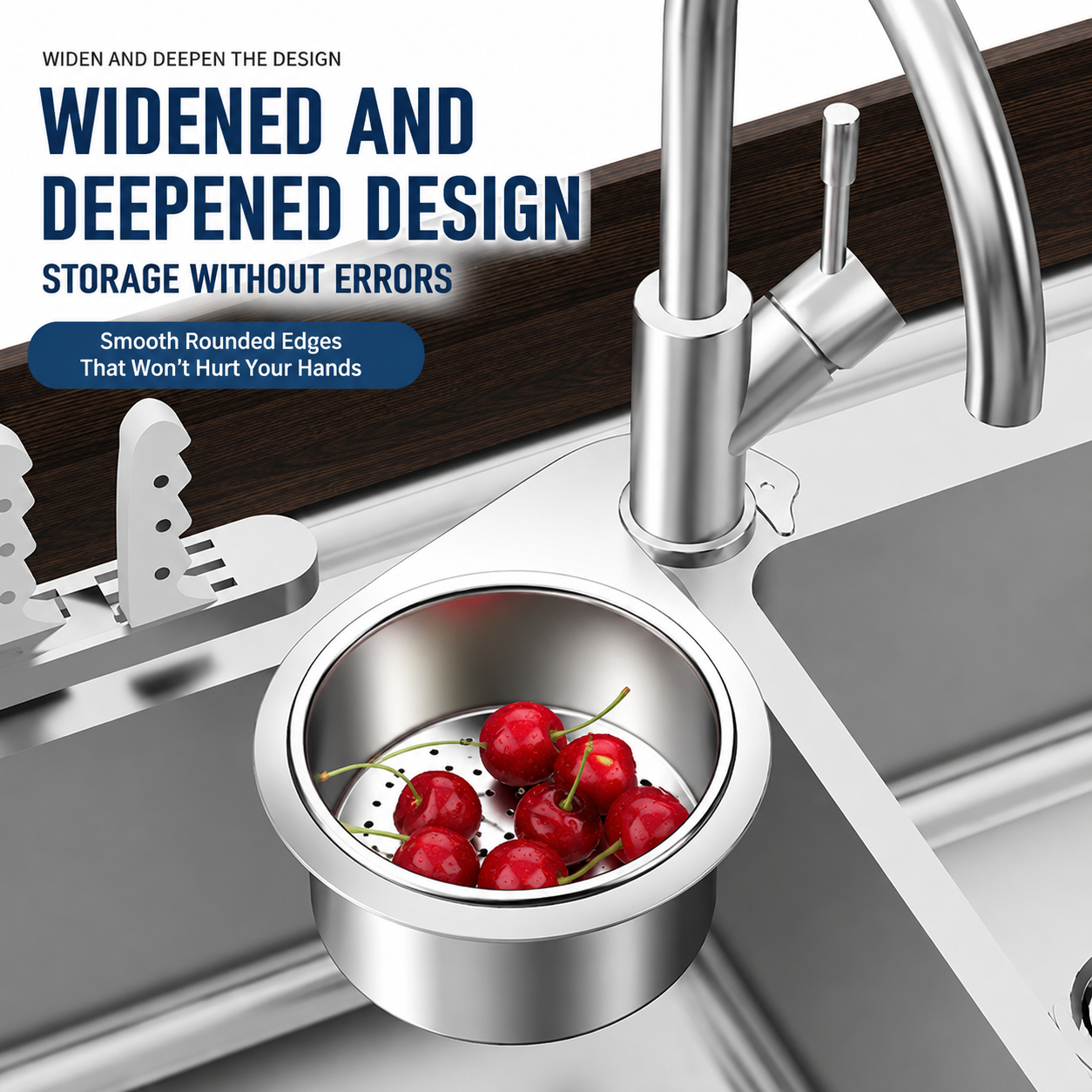 Stainless Steel Swan-Shaped Draining Basket 🦢
A practical hanging rack for your kitchen sink, designed to keep wet and dry items separate. Perfect for draining vegetables, washing dishes, and storing kitchen waste.