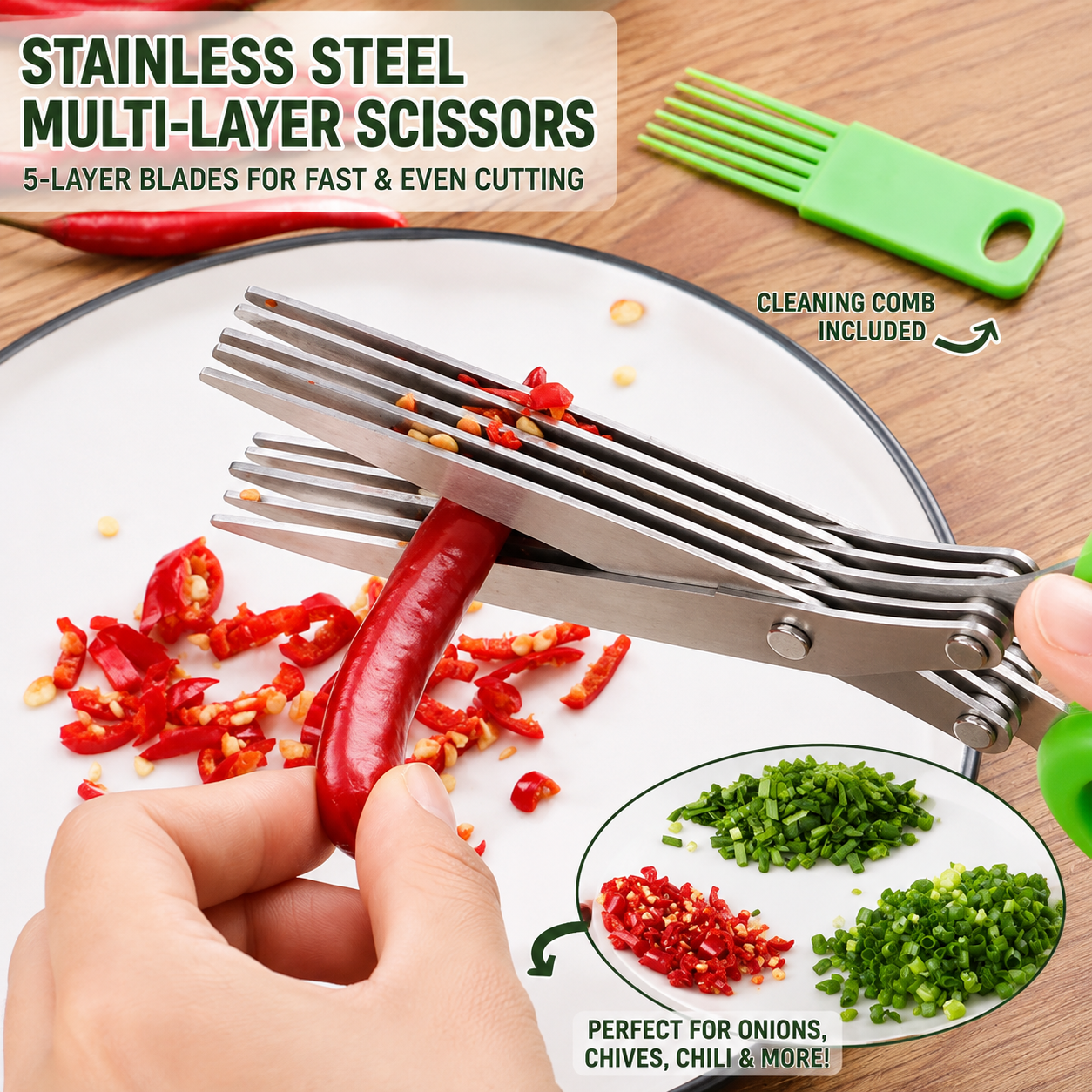 Stainless Steel Multi-Blade Scissors
