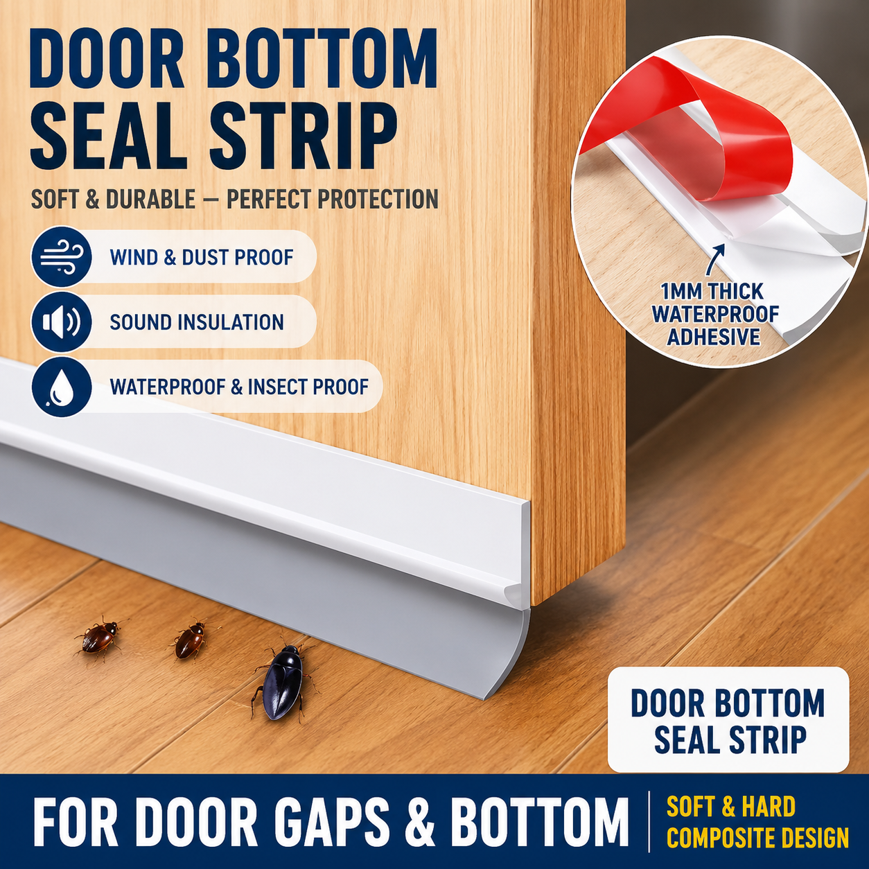 Self-Adhesive Door Bottom Seal Strip