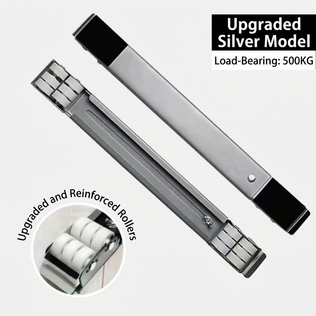 Universal Mobile Washing Machine and Refrigerator Base Stand with Swivel Wheels, Anti-Vibration and Height Extension Bracket