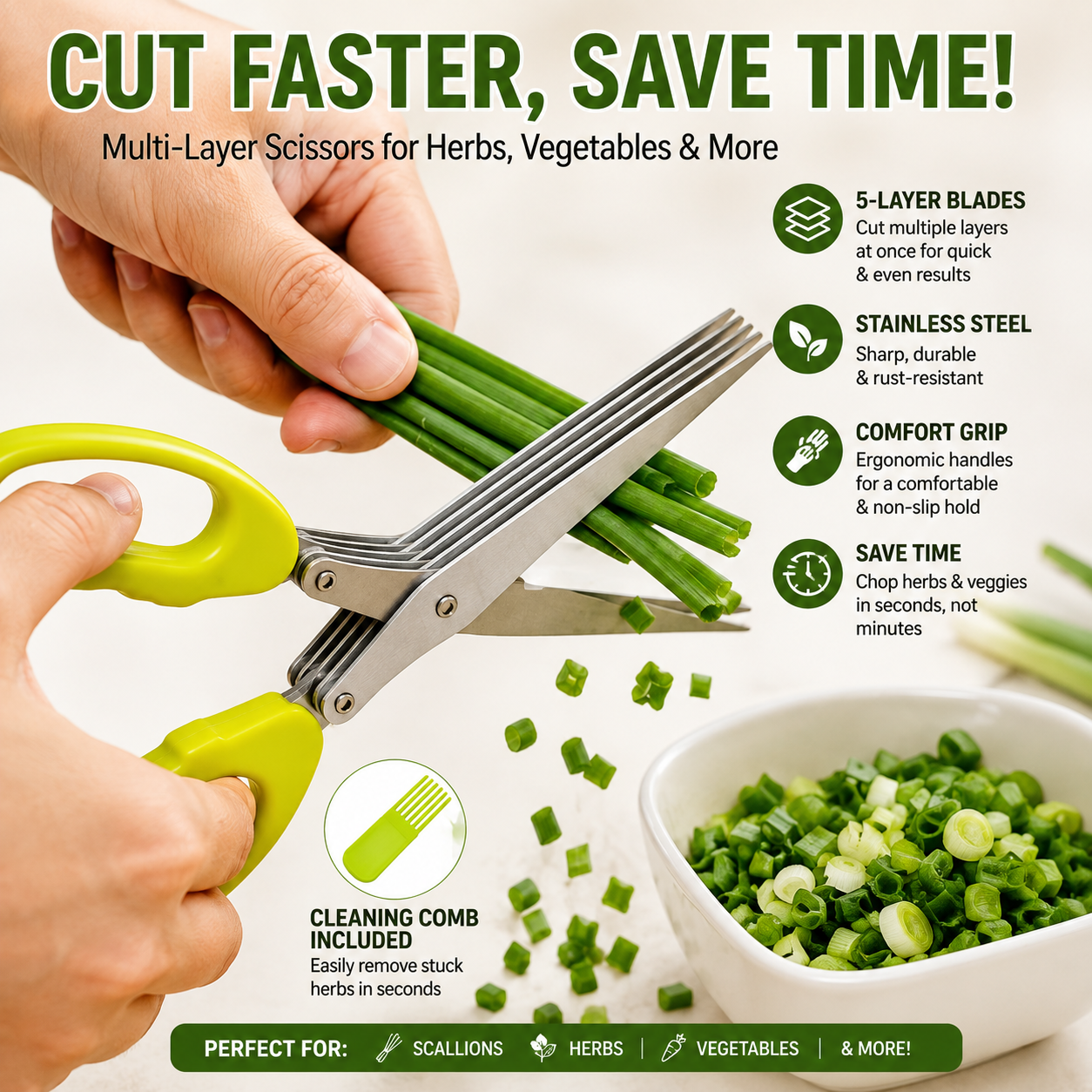 Stainless Steel Multi-Blade Scissors