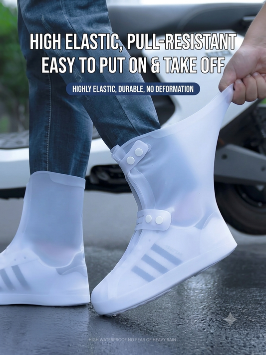 Adjustable Waterproof Rain Shoe Covers – Non-Slip, Thickened & Durable Overshoe Covers for Boys and Girls