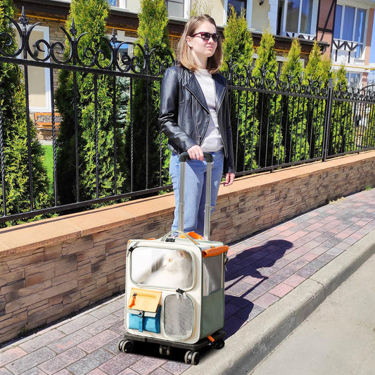 Cat dog trolley large suitcase bag