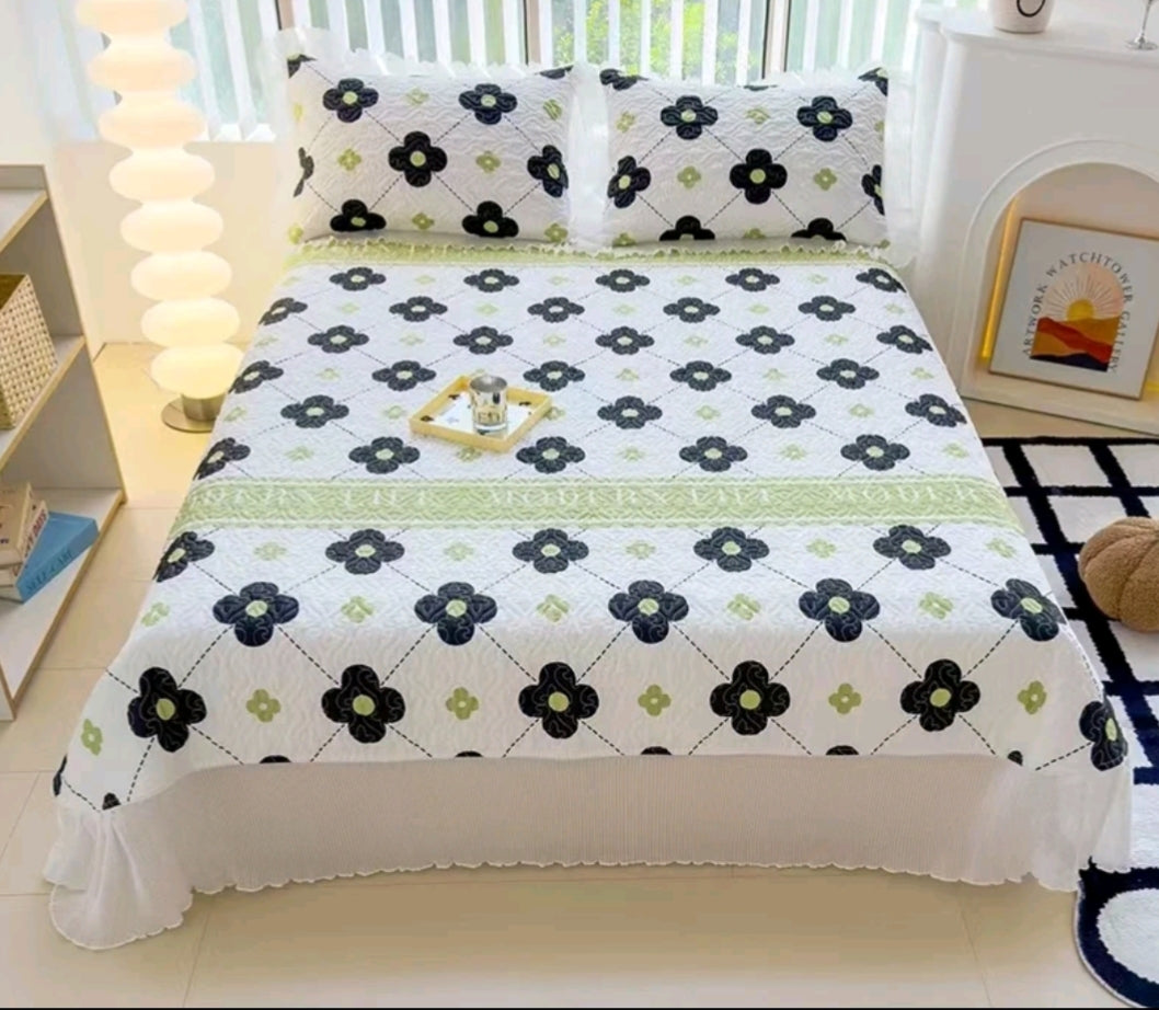 Fairy-style pure quilted non-slip cotton bedspread 🌸
100% cotton bed skirt with a princess vibe, trendy lace, and a fresh, chic look.