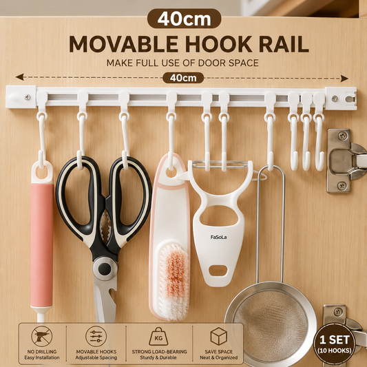 Sliding Cabinet Door Storage Hooks
