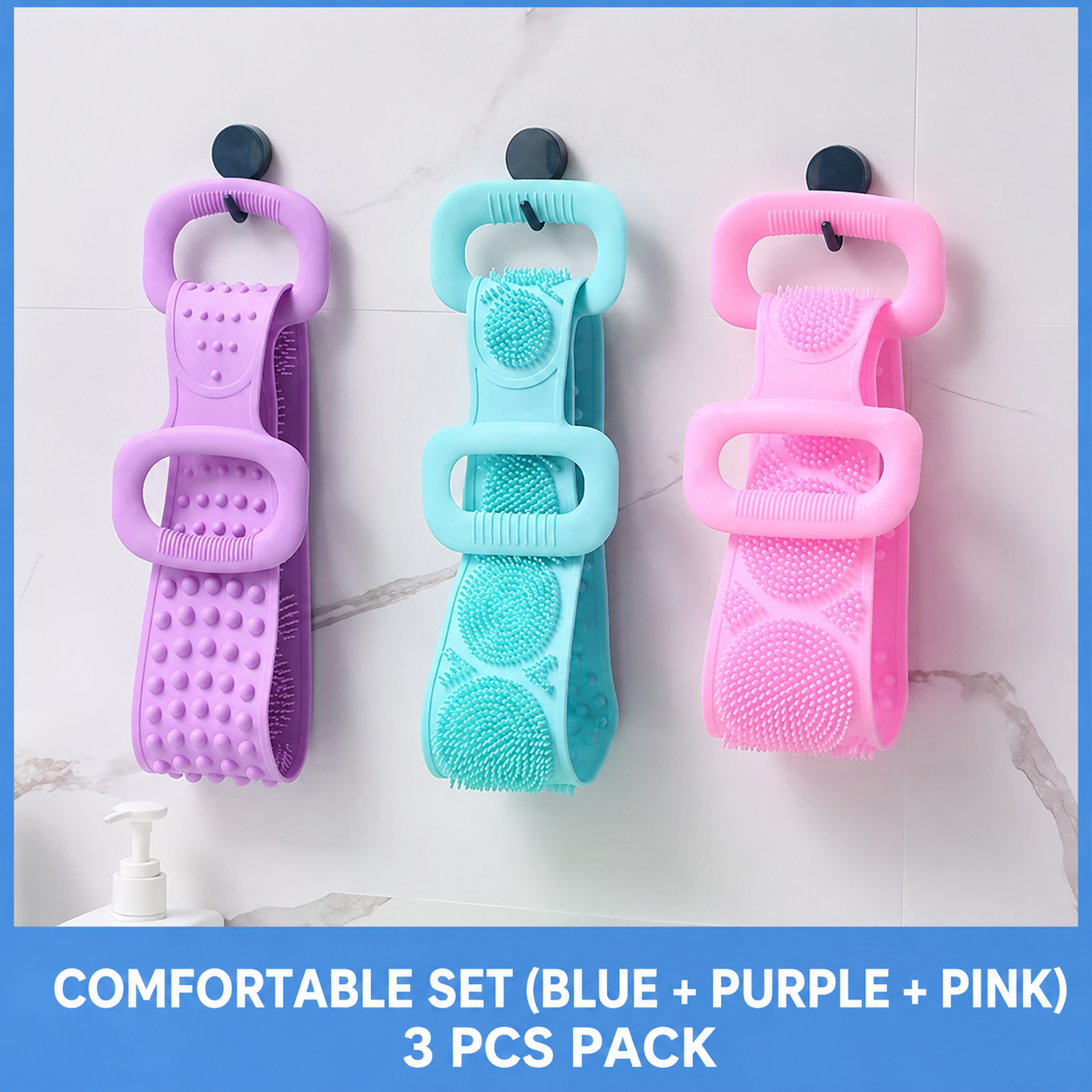 Silicone Back Scrubber Bath Towel