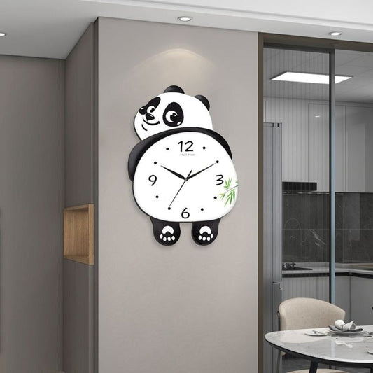 Panda Swing Wall Clock – Silent Modern Home Décor