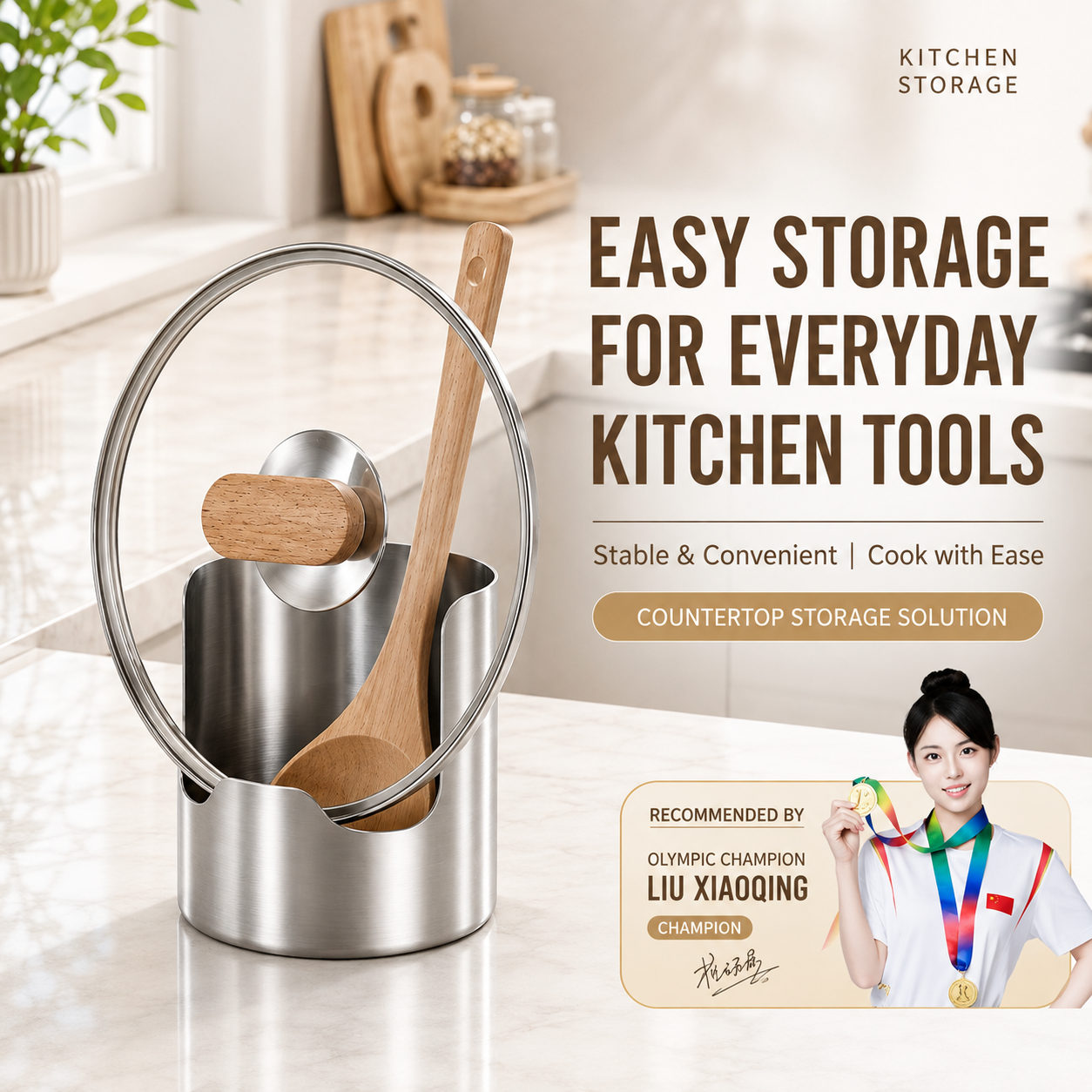 Kitchen Lid & Cutting Board Holder – Spoon Rest Organizer
