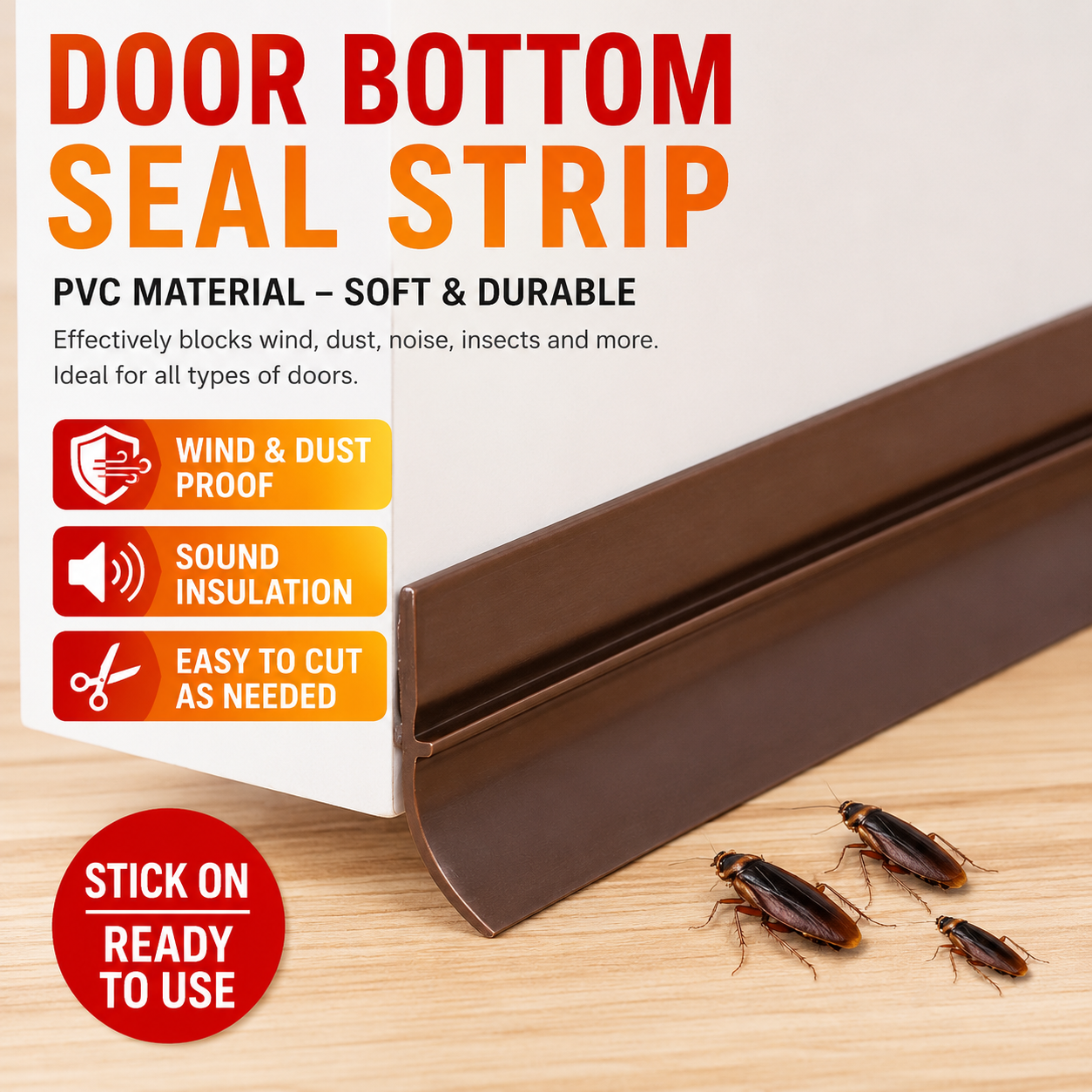 Self-Adhesive Door Bottom Seal Strip