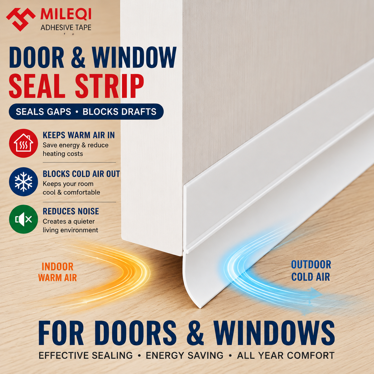Self-Adhesive Door Bottom Seal Strip
