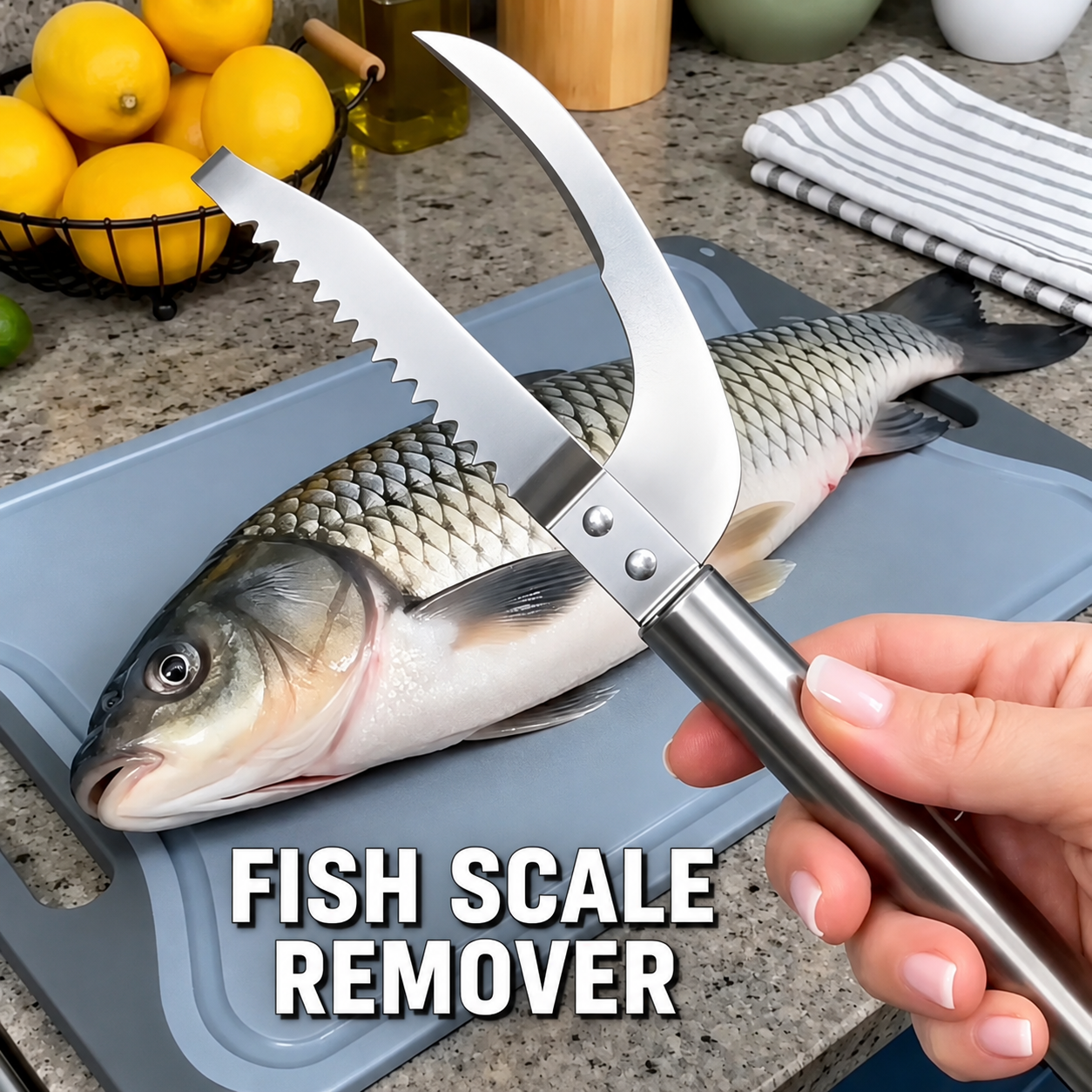Stainless Steel Fish Scaler & Gutting Tool – Heavy-Duty Fish Cleaner