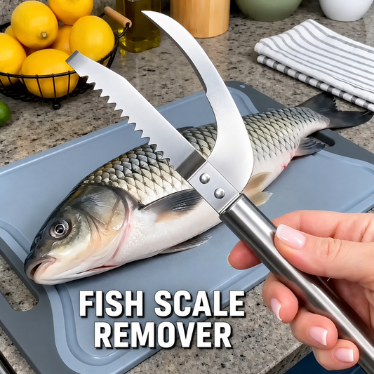 Stainless Steel Fish Scaler & Gutting Tool – Heavy-Duty Fish Cleaner