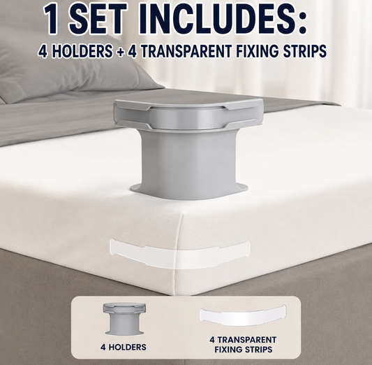 Invisible Needle-Free Bed Sheet Fasteners – Simple, Detachable Anti-Slip Sheet & Mattress Protector Clips