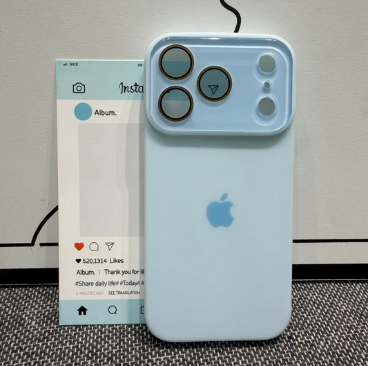 INS Style Plain-Thin Full-Coverage Silicone Phone Case with Integrated Camera Button